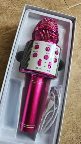Micrófono Karaoke Inalámbrico Rosa