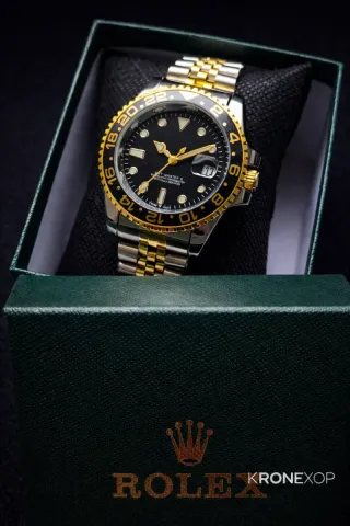 Reloj Nuevo hombre elegante Negro-oro