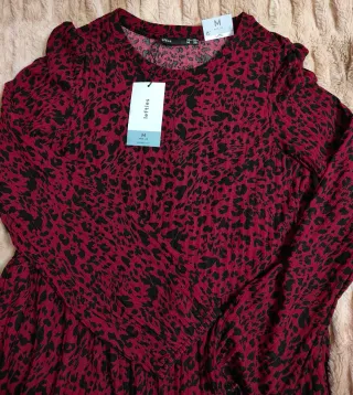 Vestido leopardo burdeos talla M