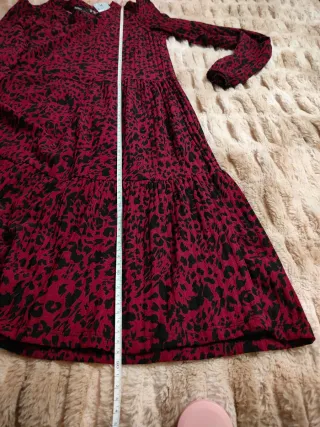 Vestido leopardo burdeos talla M