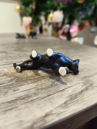 Set 3 Pantere Ceramica Art Dèco