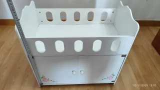 Cuna para muñecas blanca