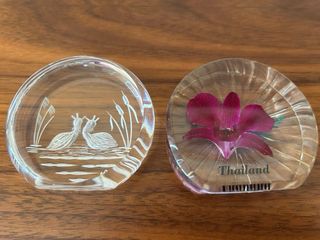 Conjunto 5 Pisapapeles Vidro Cristal Acrílico