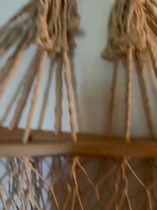 Hamaca de red para jardín sin usar