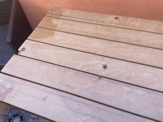 Mesa y 2 asientos ratán exterior