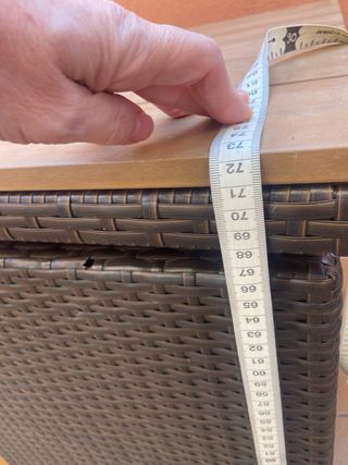 Mesa y 2 asientos ratán exterior