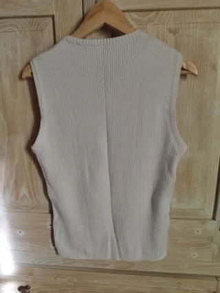 Gilet uomo lana beige