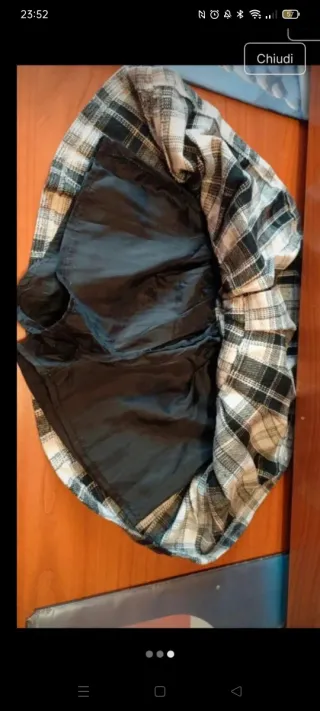 Gonna pantaloncino invernale a quadri