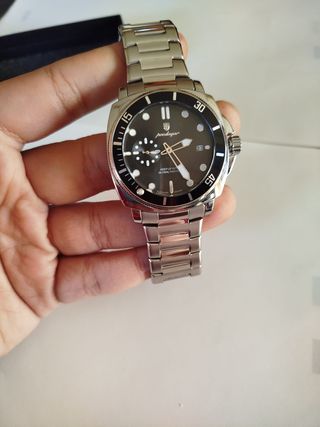 Reloj Poedagar Acero Negro Nuevo