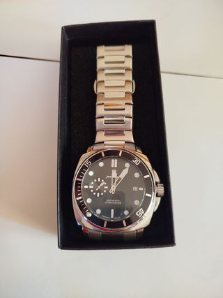 Reloj Poedagar Acero Negro Nuevo