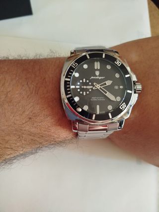 Reloj Poedagar Acero Negro Nuevo