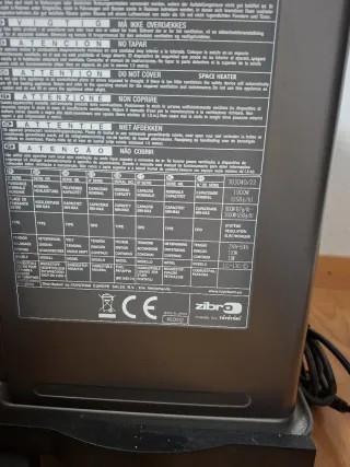 Estufa parafina con ruedas y manguera