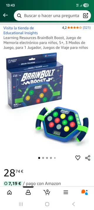 Juego de memoria BrainBolt Boost