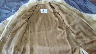 Abrigo Piel Groenlandia Chaquetón Mujer Beige/Marr