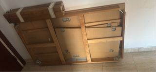 Mesa de comedor plegable de madera