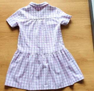 Vestido Zara cuadros lila T.6 (116 cm)