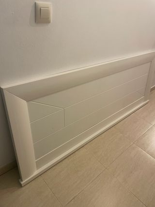 Cabecero de madera blanco para cama