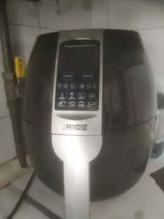 Freidora Princess Negra y Plateada