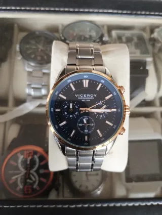 Reloj Viceroy Cronógrafo Azul y Dorado