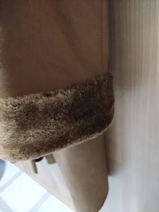 Abrigo de piel marrón mujer