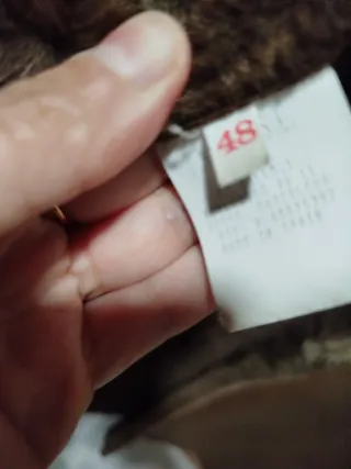 Abrigo de piel marrón mujer