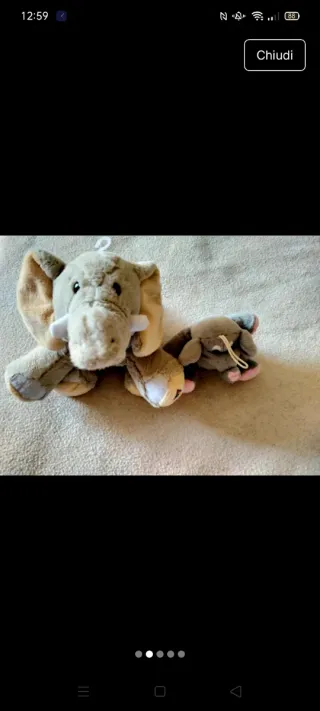 N.2 peluches elefante