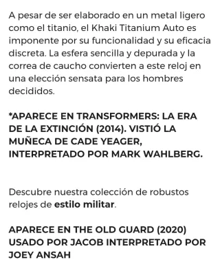 Reloj Hamilton Khaki Field Titanium Negro