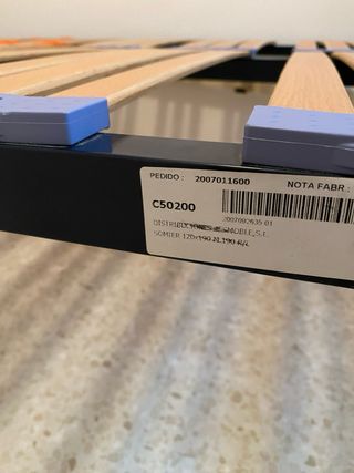 Somier y Cama Metálica para colchon 120x190