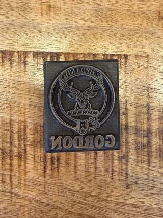 Sello antiguo Gordon con ciervo