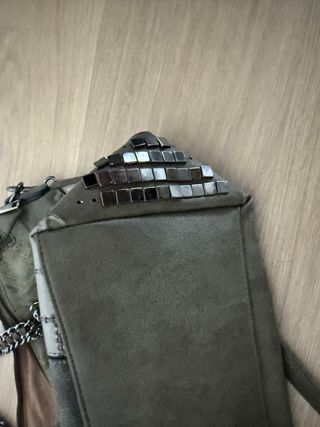 Bolso mujer verde con cadena