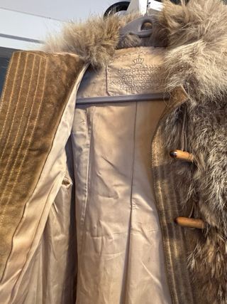 Abrigo largo piel lobo americano