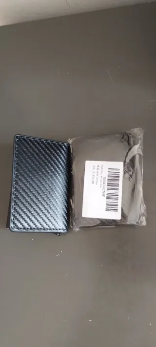 Dos carteras inteligente hombre RFID Carbon Fibe