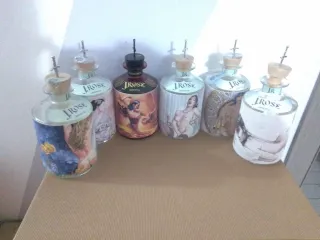 Set 6 bottiglie Gin J.Rose vuote Milo Manara Palma