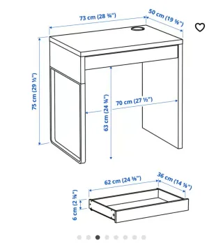 Escritorio y silla infantil blanco