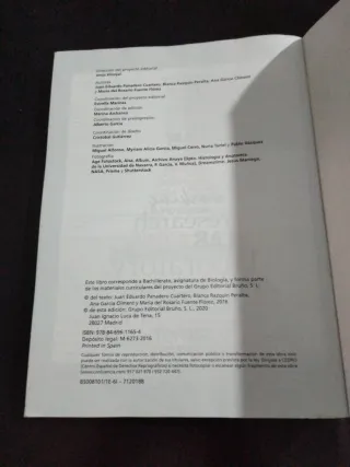 Código Bruño Biología 2 Bachillerato