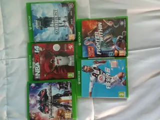 Lote 5 Videojuegos Xbox One: FIFA 19, NBA 2K14, St