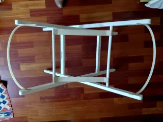 Moises de bebé mimbre y madera de Clair de Lune