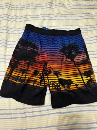 Bañador palmeras atardecer