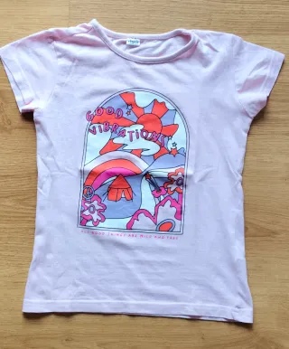 Lote 3 camisetas niña manga corta T. 122/128