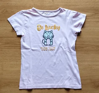 Lote 3 camisetas niña manga corta T. 122/128