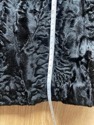 Abrigo negro piel vintage