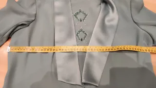 Americana fiestas verde bordada