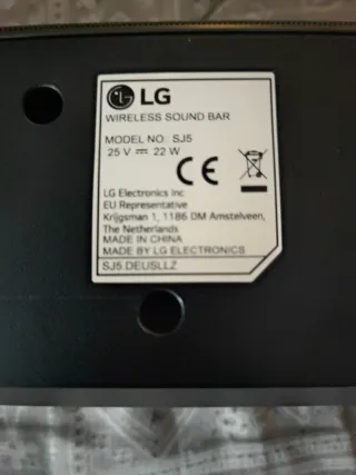 Barra de Sonido LG Negra