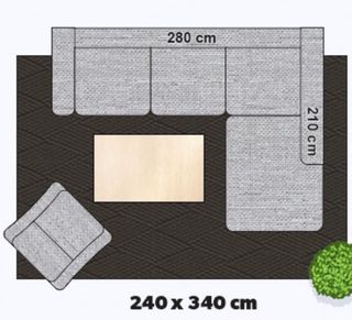 Alfombra marfil sin estrenar, 240x340cm.