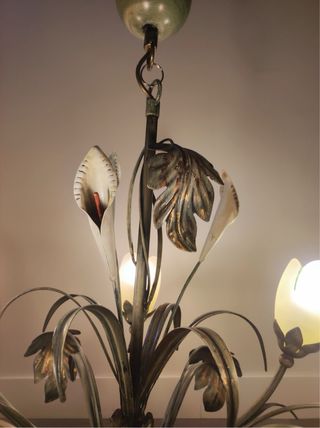 Lámpara de techo 5 brazos floral