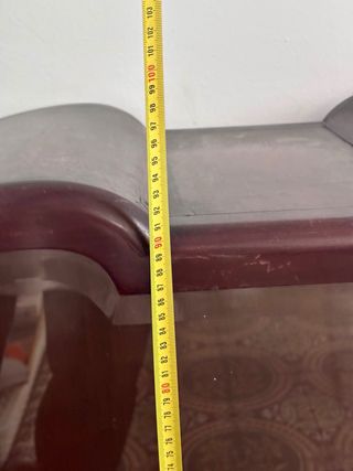 Vetrina antica in legno scuro e vetro negoziabile