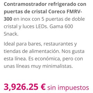 Mostrador refrigerado expositor