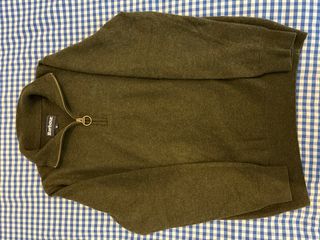 Jersey Barbour verde cremallera M
