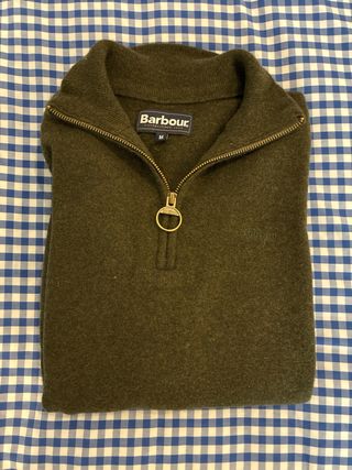 Jersey Barbour verde cremallera M