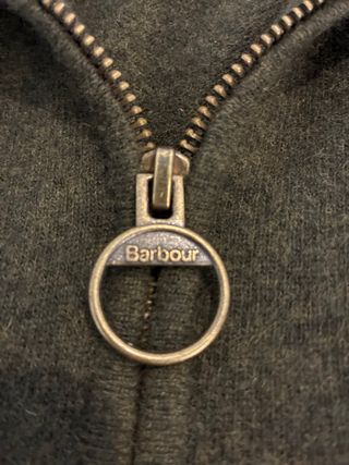 Jersey Barbour verde cremallera M